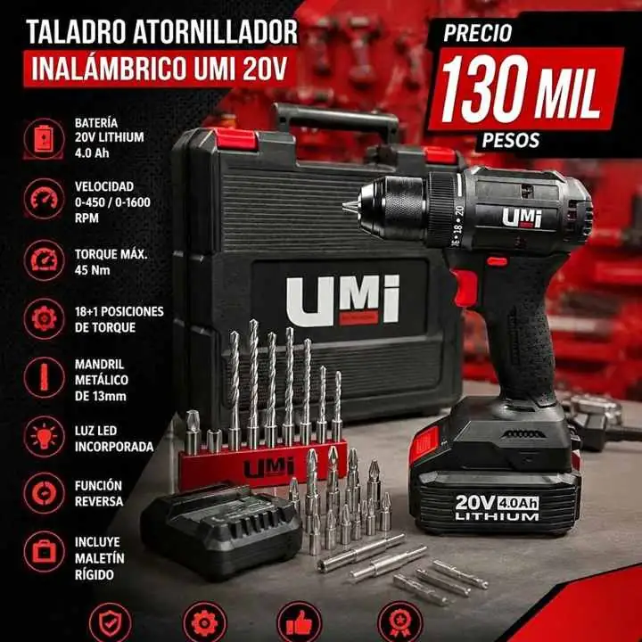 Taladro percutor inalámbrico umi