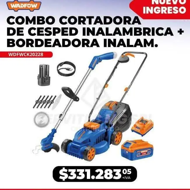 Combo jardinero a batería wadfow