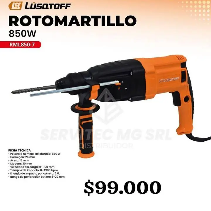 Rotomartillo 850 watts lusqtoff