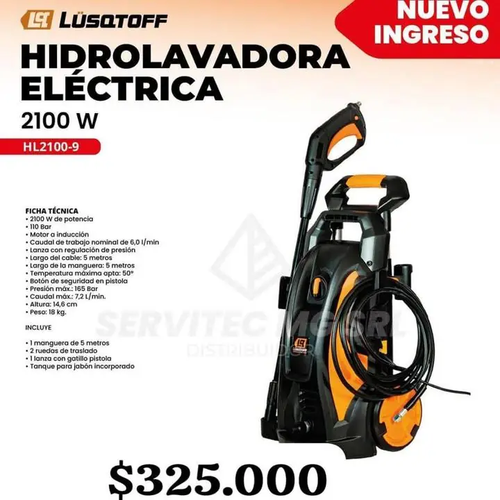 Nuevo modelo hidrolavadora lusqtoff