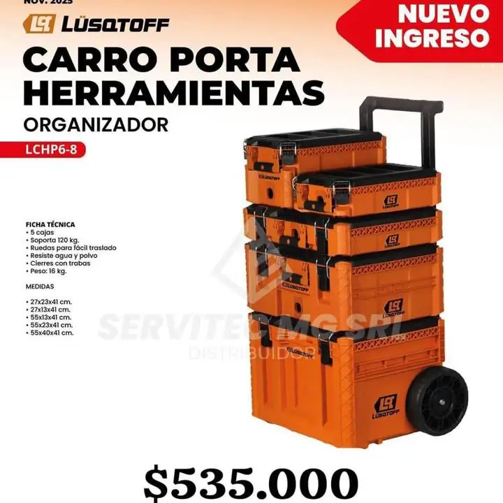 Carro porta herramientas lusqtoff
