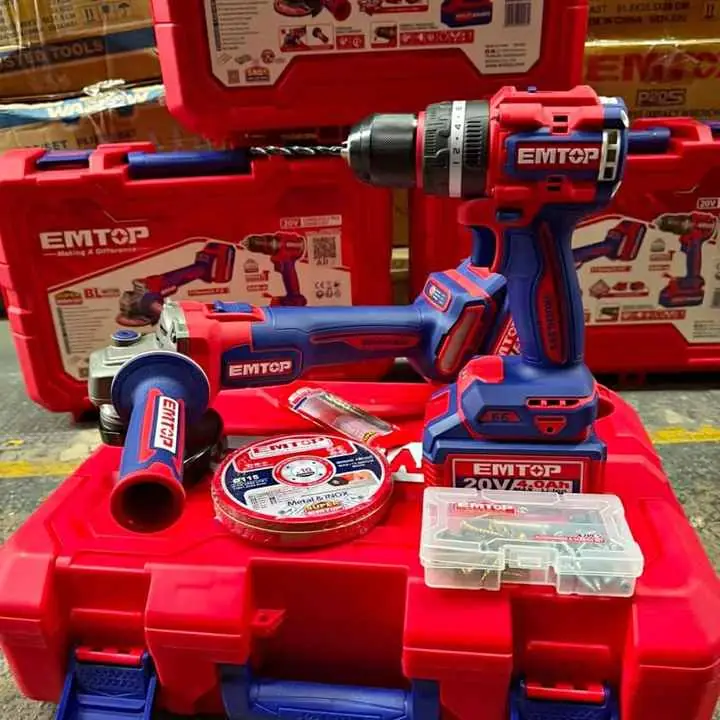 Taladro y moladora c/ discos a batería