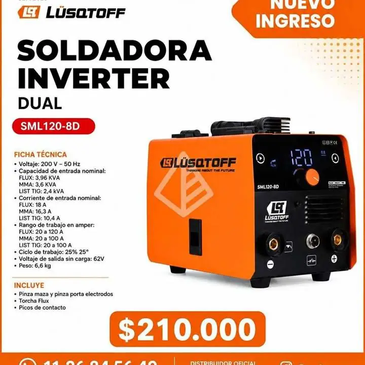 Soldadora inverte dual lusqtoff