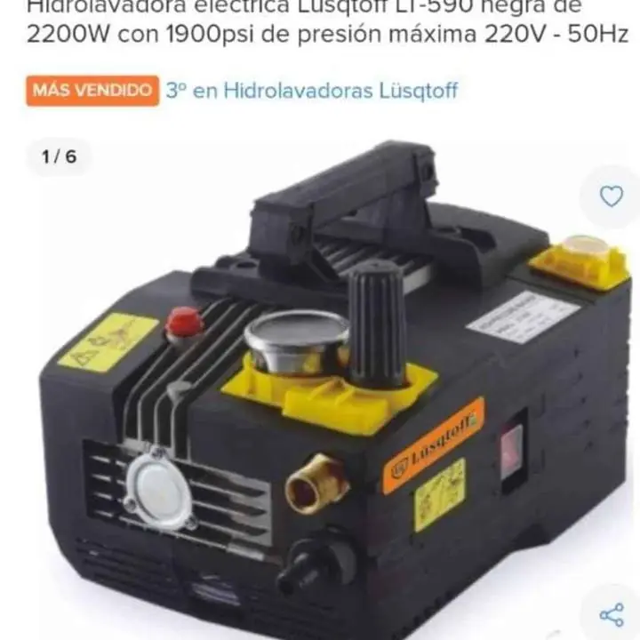 Hidrolavadora lusqtoff alta presión a pistón