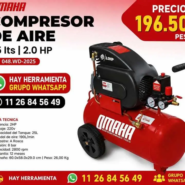 Comprésor+Omaha+de+25+litros