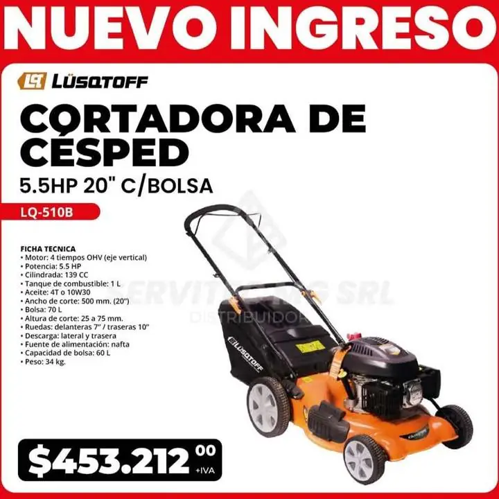 Corta césped lusqtoff naftera