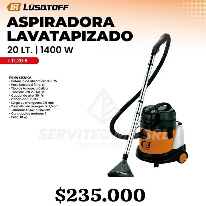 Aspiradora limpia tapizados