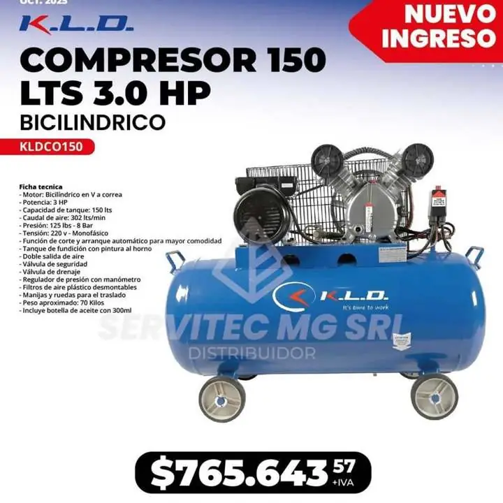 Compresor 150 litros kld