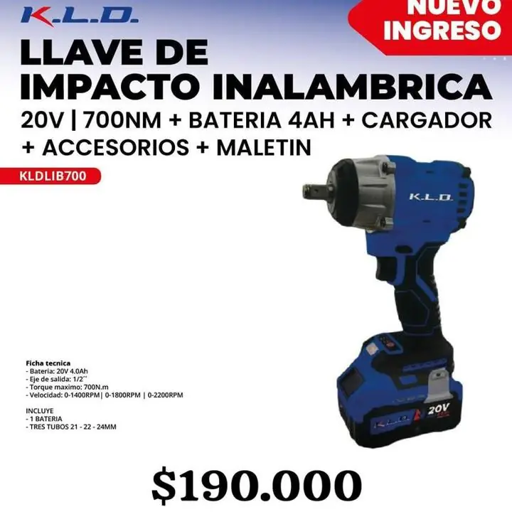 Llave de impacto kld
