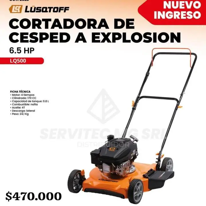 Corta césped a explosión