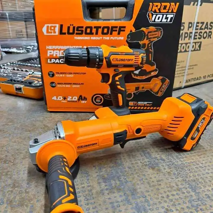 Amoladora y taladro a batería lusqtoff