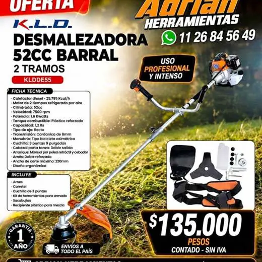 Desmalezadora kld 52cc
