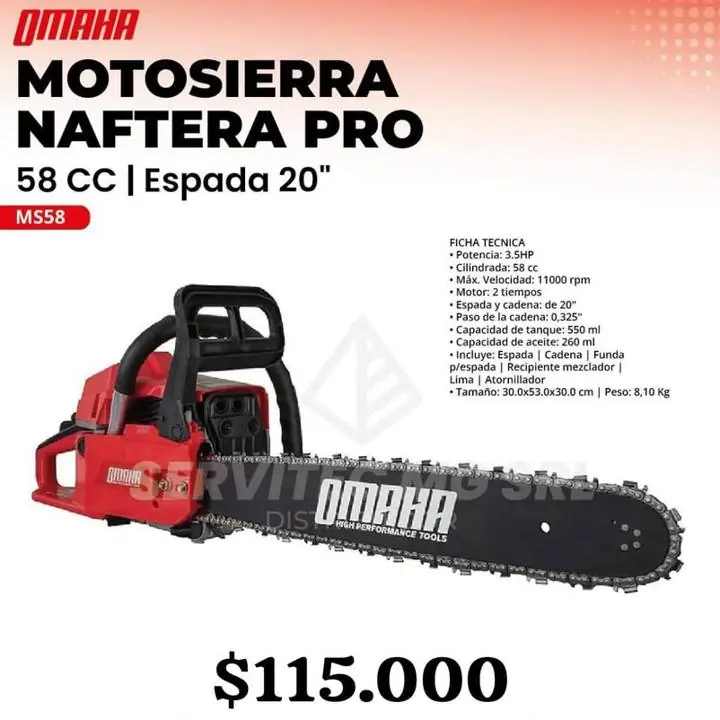 Motosierra a explosión