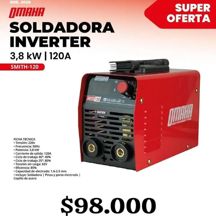 Soldadora invierte 120 amp