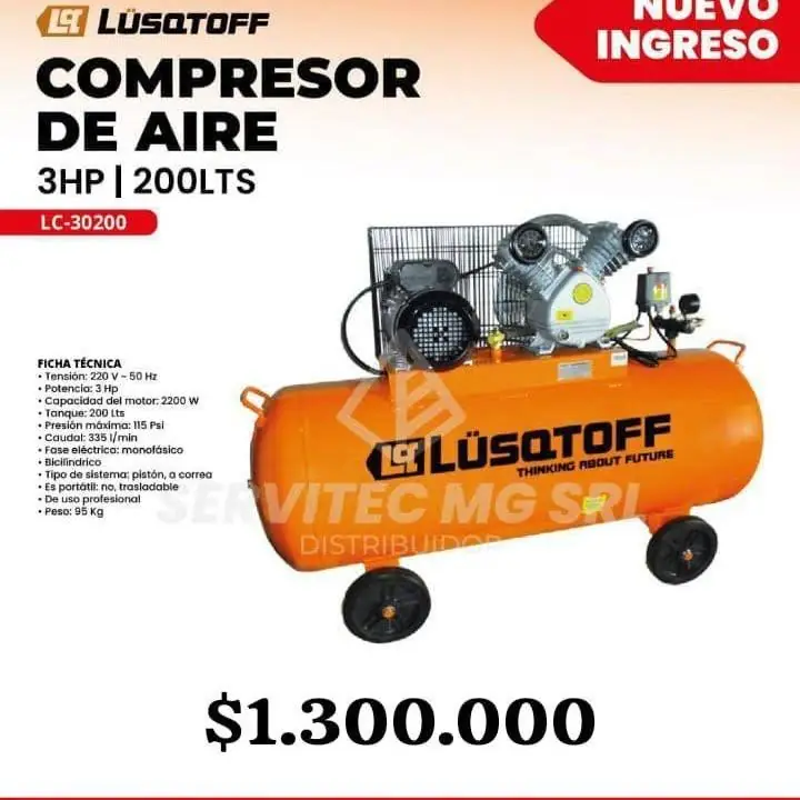 Compresor lusqtoff 200 litros