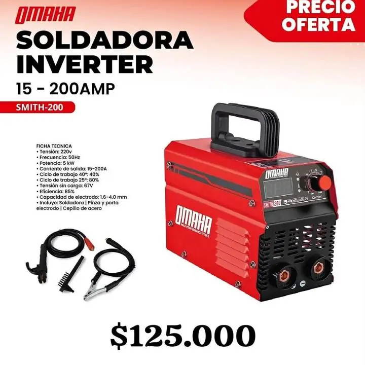 Soldador inverter 200 amper