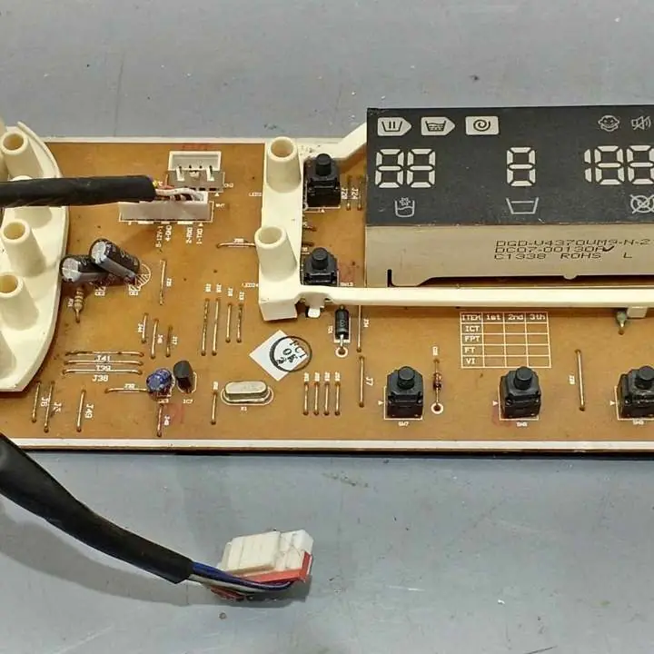Plaqueta display funcionando de lavarropas Samsung wf 1904