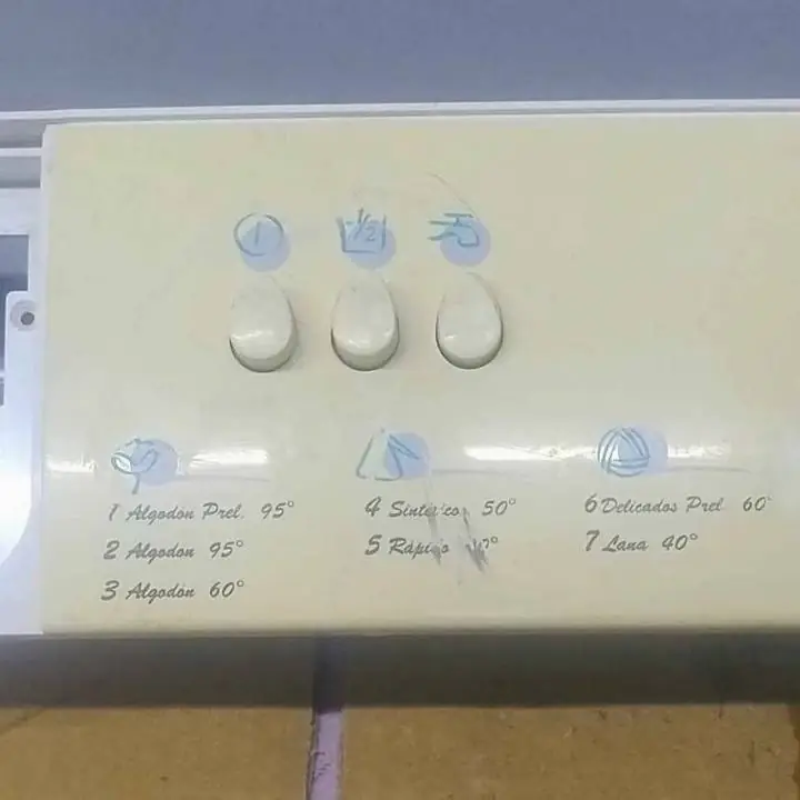 Frente panel de lavarropas eslabón de lujo awh 654