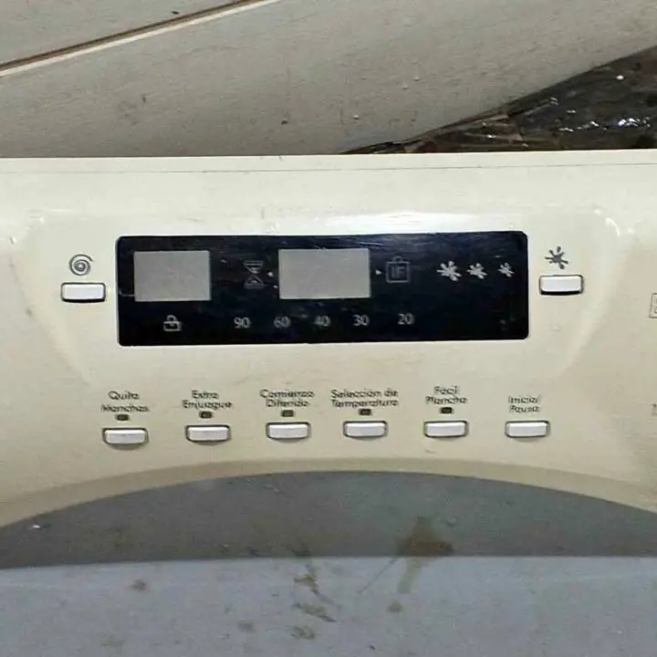 Frente panel de lavarropas longvie L 8012