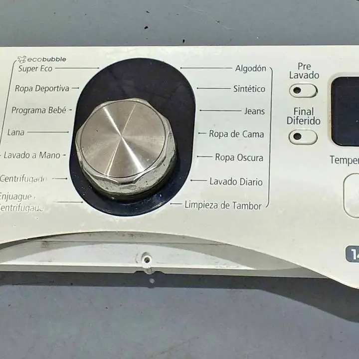 Frente panel de lavarropas Samsung wf 1904wpe