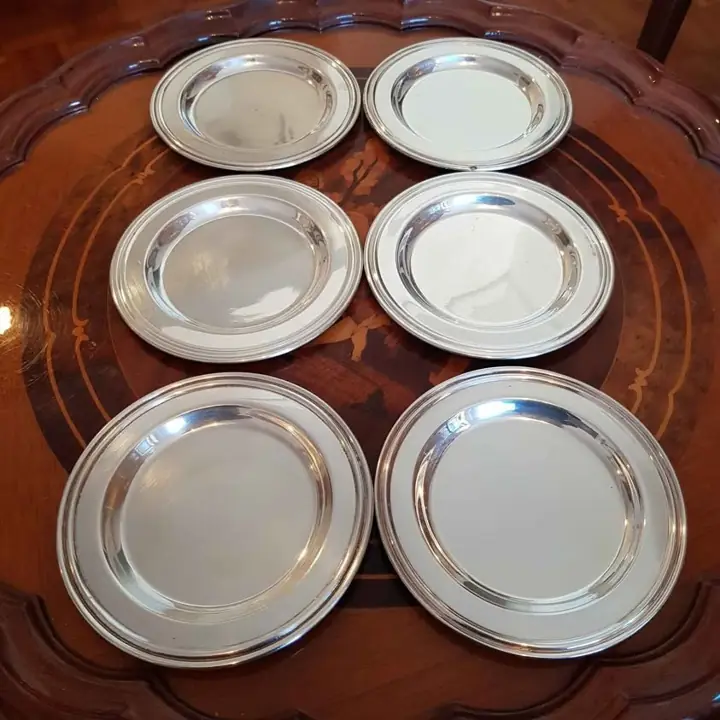 6 Platos para pan Silver Plate de Volf. Cod. 1096