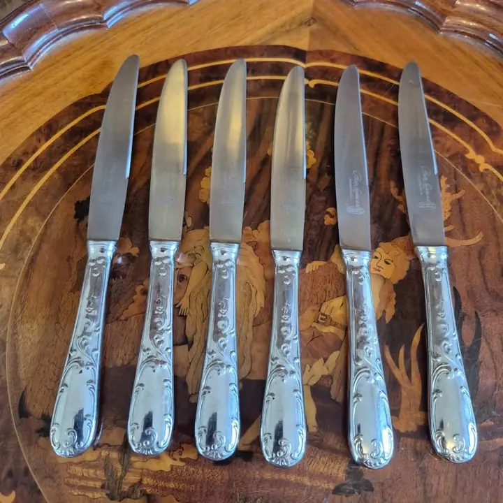 6 Cuchillos principales Plata Lappas. Cod. 1558
