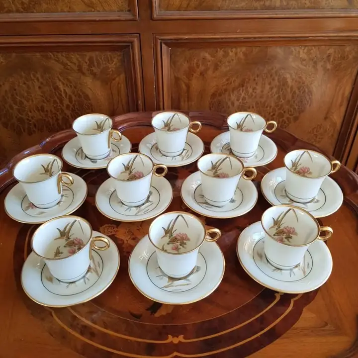 Antiguos 10 duos de café Haviland France. Cod. 807