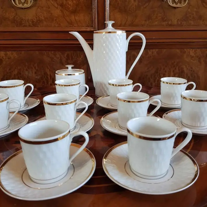 Juego de café porcelana Real brasilera. Cod. 1157