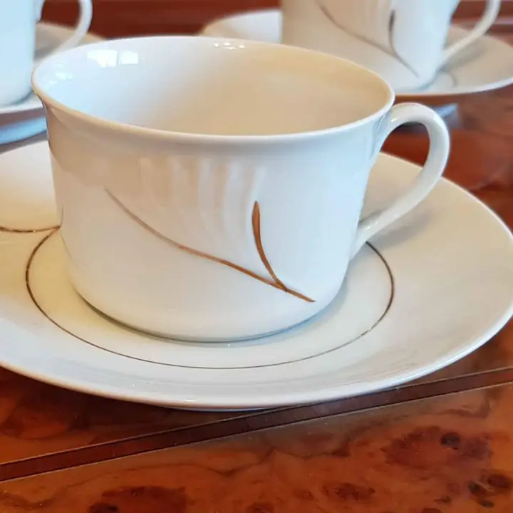 6 Duos de té Verbano lineas . Cod. 082