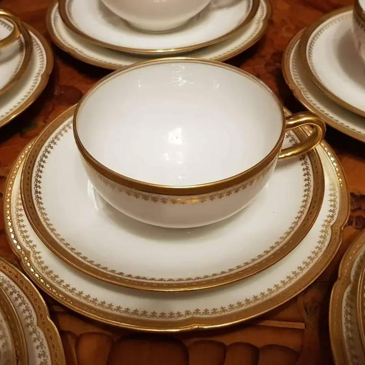 Exclusivos 6 trios de té Theodore Haviland Limoges. Cod. J014