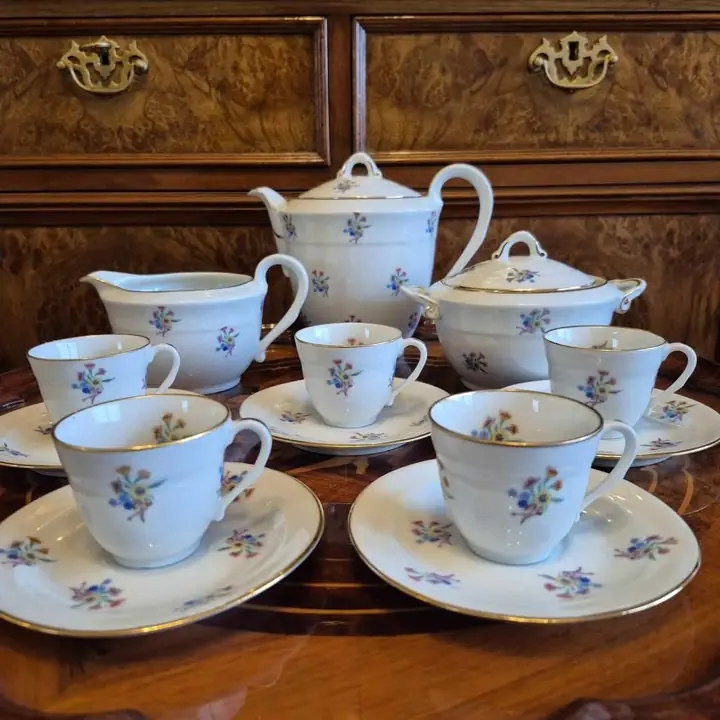 Juego de café de Limoges. Cod. 1375