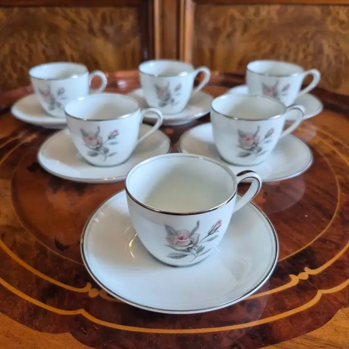 6 Duos de café Noritake Margot. Cod. 1485