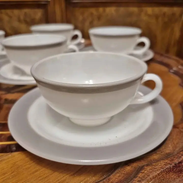 6 Duos de té/café con leche Pyrex USA. Cod. 024
