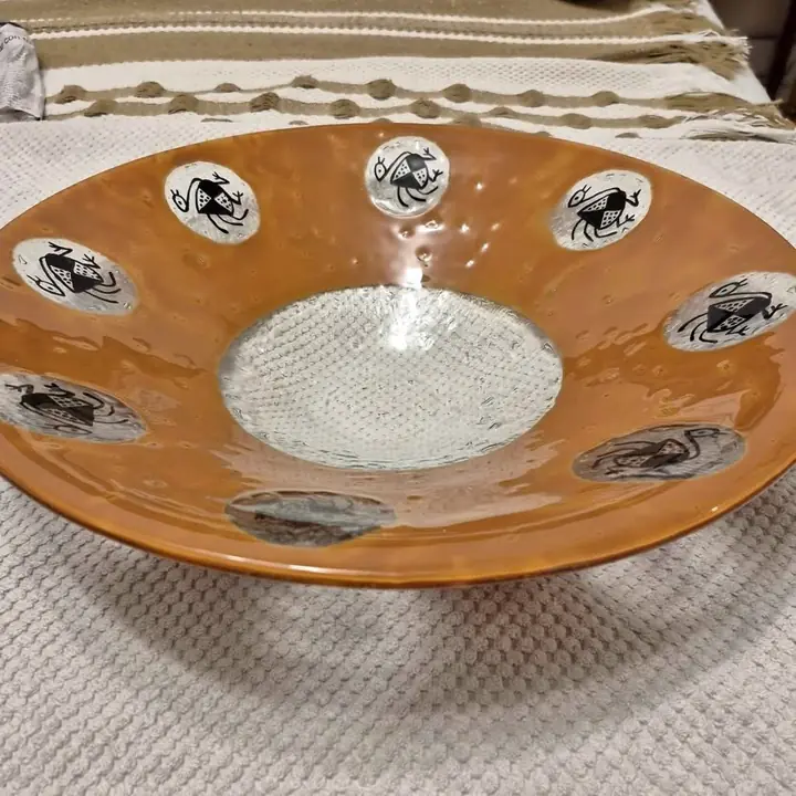 Gran centro de mesa vitrofusión artesanal. Cod. 1908