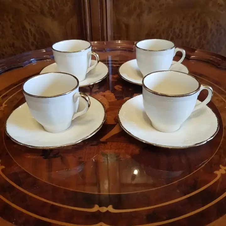 4 Duos de café Alfred Meakin England. Cod. 697