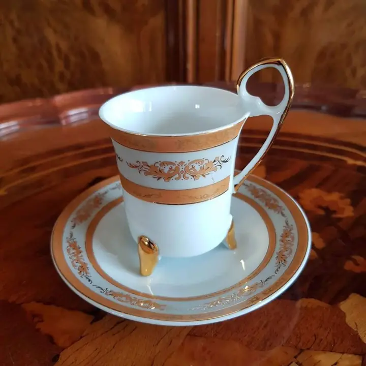 2 Duos de tacitas de café europeas. Cod. 706