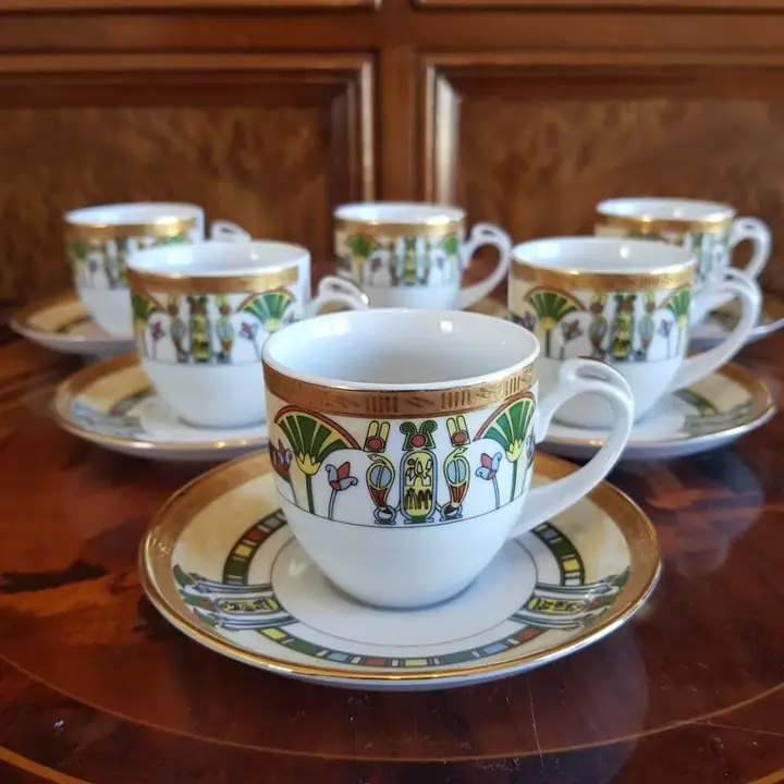 6 Duos de café Karlovarsky Porcelan. Rep. Checa. Cod. 1108