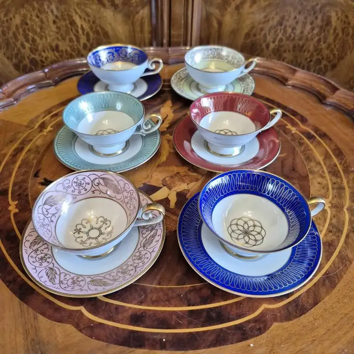 6 Duos de café de colección Tirschenreuth. Cod 350