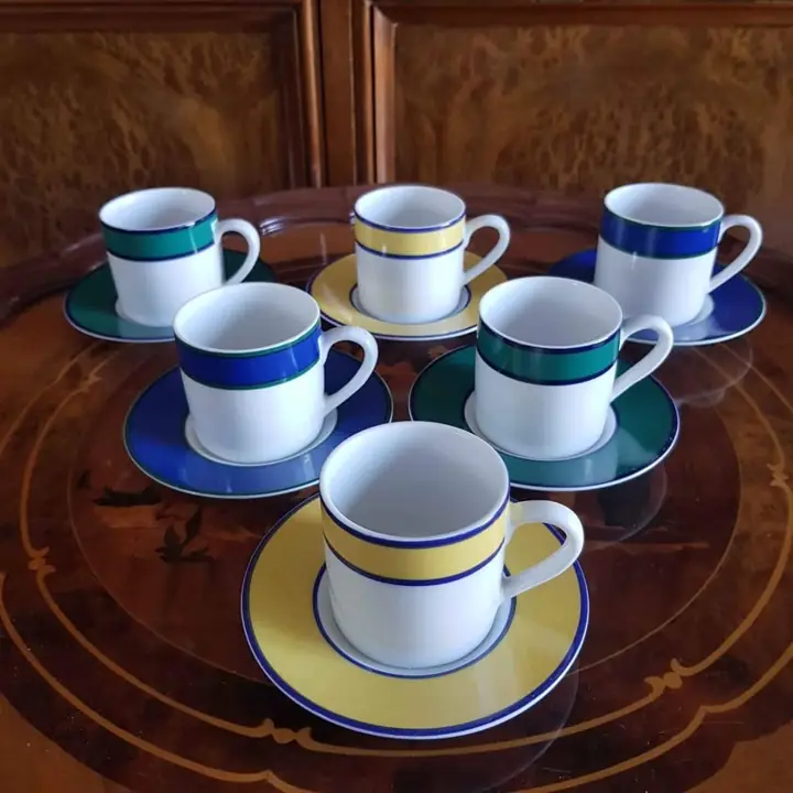 6 Duos de café Supreme Porcelain. Cod. 712