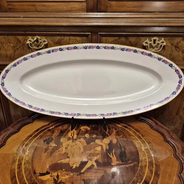 Antigua Fuente para Pescado Porcelana Limoges Charles Ahrenfeldt . Cod. 323