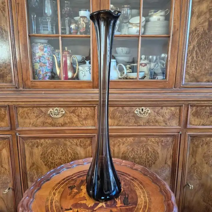 Florero de cristal de Murano fumé. Cod. 1610