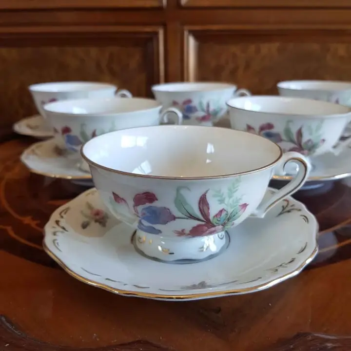 Juego de 6 duos de té o desayuno Germany U.S. Zone. Cod. 873