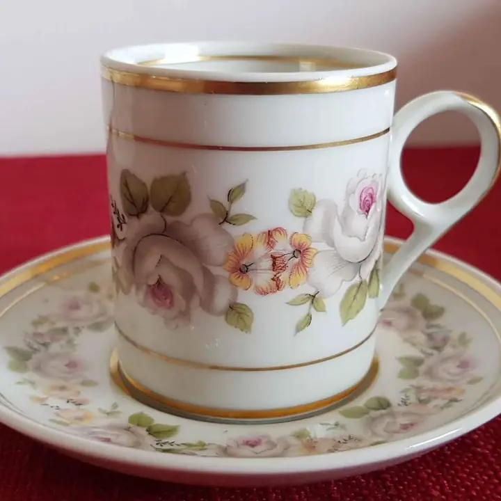 5 Duos de café porcelana austríaca. Cod 033