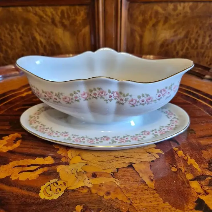 Salsera con presentorie Verbano Vanna guarda flores. Cod.1245