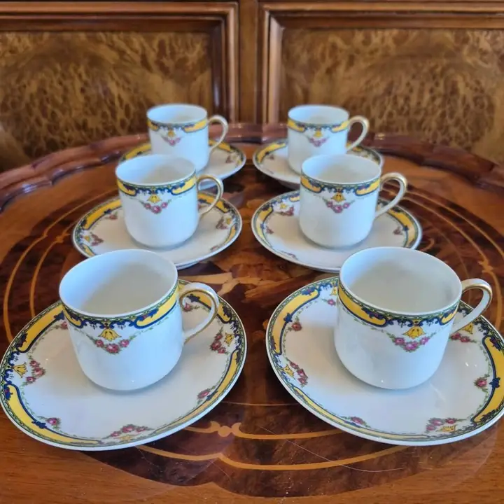 6 Duos de café Orfebreria Anezin. Cod. 1268