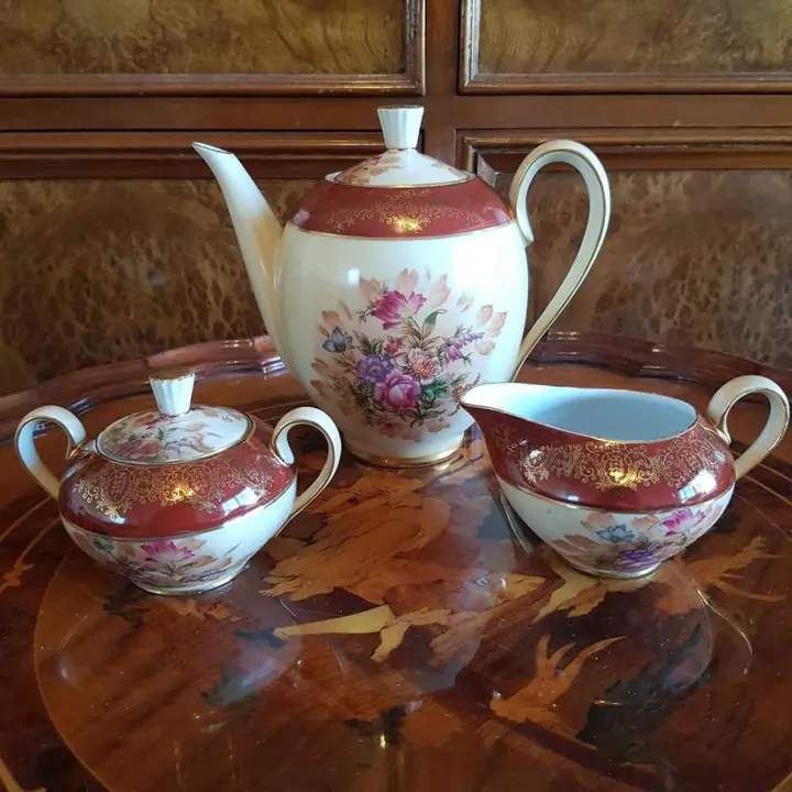 Servicio de café Tsuji pintado a mano. Cod. 678