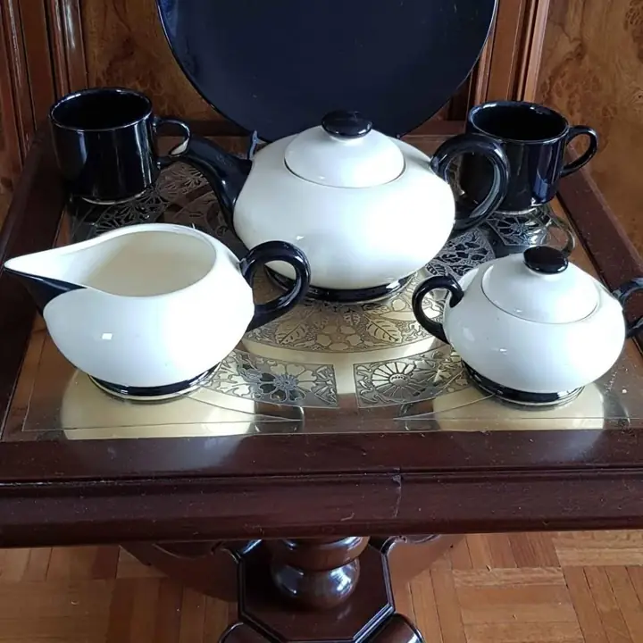 Servicio de té alemán art decó Christen. Cod.092. Piezas de colección
