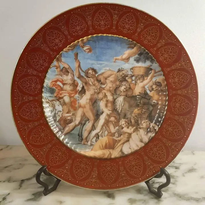 Plato decorativo Trionfo di Bacco ed Arianna. Cod.496