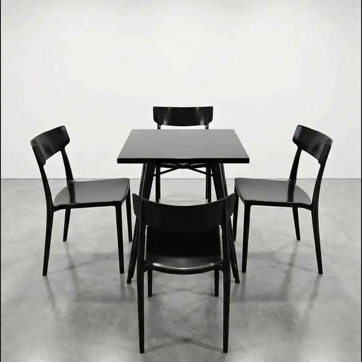 Juego Mesa Tolix + 4 Sillas Río | Estilo Industrial | STOCK