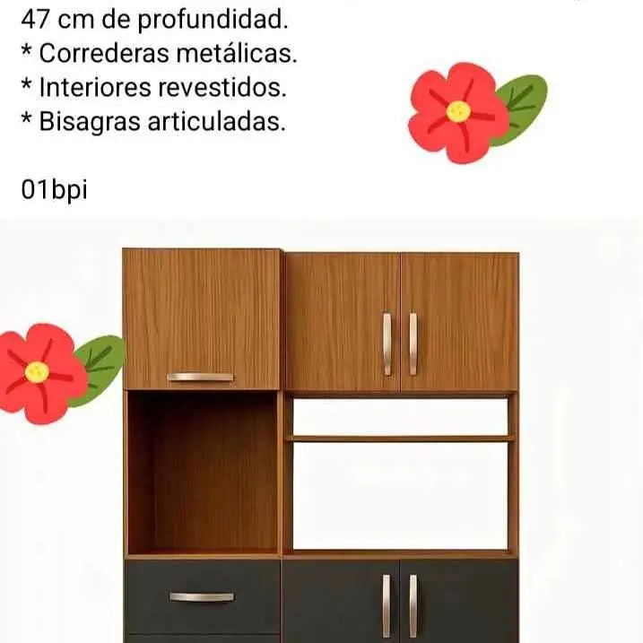 Mueble de cocina Máximo, 5 puertas ,3 cajones